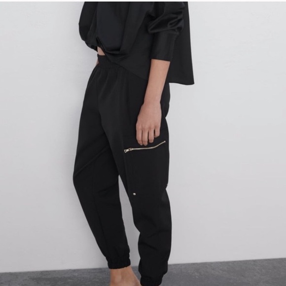 NWT ZARA JOGGERS WITH ZIPPER - Picture 3 of 5